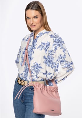 Wittchen Damen-Umhängetasche mit Zierbändern, Rosa, Kunstleder