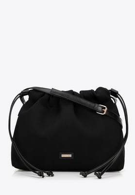 Wittchen Damen-Beuteltasche mit Kordelzug, schwarzes Polyester
