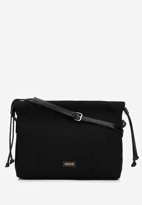 Wittchen Damen-Beuteltasche mit Kordelzug, schwarzes Polyester