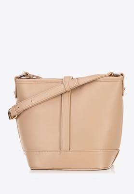 Wittchen Damen-Beuteltasche aus beigefarbenem Kunstleder
