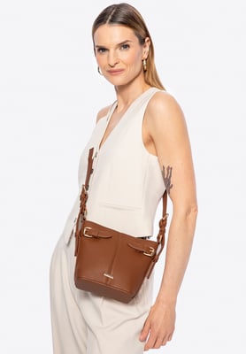 Wittchen Damen-Beuteltasche, klein, aus braunem Öko-Leder