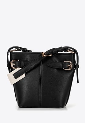 Wittchen Damen-Beuteltasche, klein, aus Öko-Leder, schwarz
