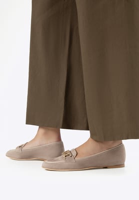 Wittchen Damen-Lederslipper, beige, Naturleder