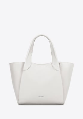 Wittchen Damenkoffer aus Öko-Leder, cremeweiß