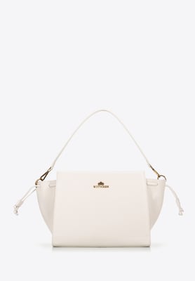 Wittchen Damen-Ledertasche mit Riemen, Creme, Naturleder