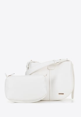Wittchen Damen-Schultertasche aus Kunstleder, weiß, Öko-Leder