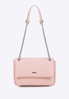 Wittchen Damen-Umhängetasche aus Kunstleder mit Ziernähten, Rosa, Öko-Leder