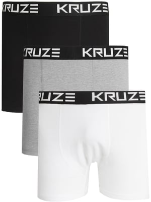 Kruze | 3er-Pack Herren Boxershorts Baumwolle Stretch Unterwäsche