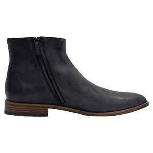 Tod's Mandelformige Stiefeletten mit Reißverschluss aus schwarzem Leder