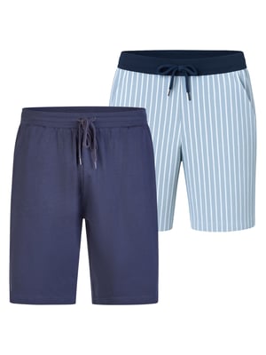 Phil & Co. Berlin Herren Pyjamashorts Cozy Classics 2-Pack Schlafshorts, Pyjama Shorts,
