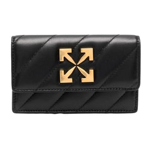 Off-White - "Jackhammer" Kartenhalter, Leder (Schwarz)
