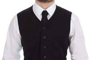 Schwarzes Baumwollweste im klassischen Stil