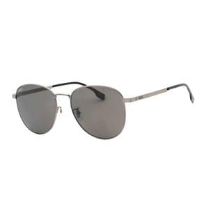 Hugo Boss - Polarisiert-Sonnenbrille für Herren, Matt (Dunkles Ruthenium/Grau)