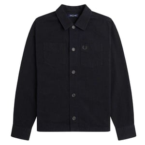 Fred Perry - Hemdjacke für Herren, Twill (Schwarz)