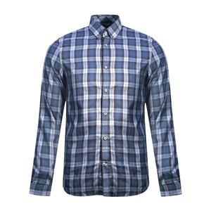 Fred Perry - Hemd für Herren, Langärmlig (Schwarz/Blau)