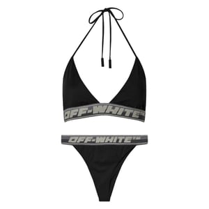 Off White - Bikini für Damen (Schwarz)