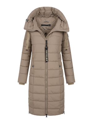 Navahoo Mondmädchen Damen Winter Steppmantel mit Kapuze und Fleecefutter