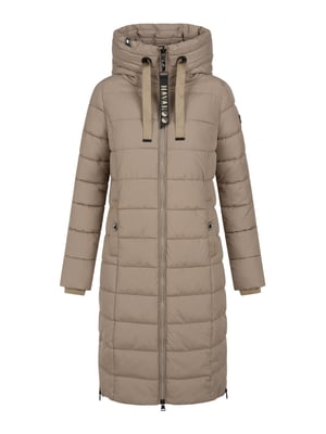 Navahoo Mondmädchen Damen Winter Steppmantel mit Kapuze und Fleecefutter