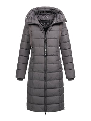 Navahoo Mondmädchen Damen Winter Steppmantel mit Kapuze und Fleecefutter