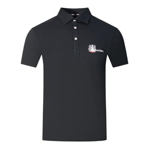 Aquascutum - "Aldis London" Poloshirt für Herren/Damen Unisex (Schwarz/Weiß)