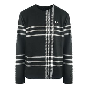 Fred Perry - Pullover für Herren/Damen Unisex (Schwarz/Weiß)