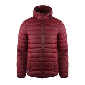 Aquascutum - "Bordeaux" Kapuzenjacke für Herren, Logo (Rot)