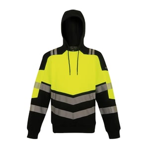 Regatta Professional - "X-Pro Class 2" Kapuzenpullover für Herren/Damen Unisex, Signalkleidung (Schwarz/Gelb)