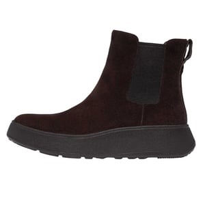Fit Flop - "F-Mode" Stiefeletten für Damen, Wildleder, flach geformter Absatz (Braun)