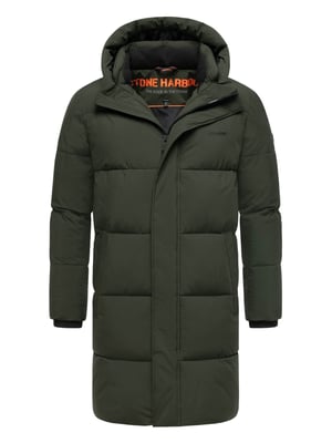 Stone Harbour Herren Steppmantel Hadrieen mit Fleecefutter & Kapuze