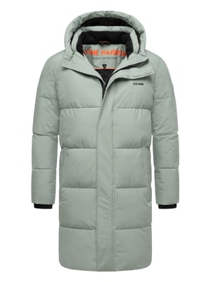 Stone Harbour Herren Steppmantel Hadrieen mit Fleecefutter & Kapuze