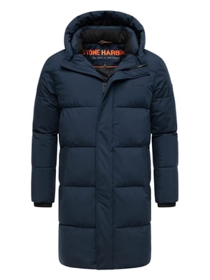 Stone Harbour Herren Steppmantel Hadrieen mit Fleecefutter & Kapuze