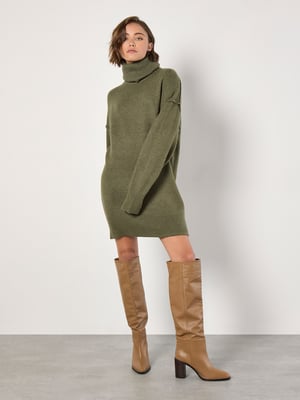Apricot Pullover-Minikleid mit offener Naht