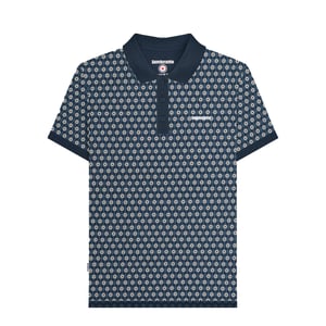 Lambretta - "Roundel" Poloshirt für Herren (Marine/Silber)