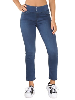 Enzo | Damen Jeans mit weit geschnittenem Bund