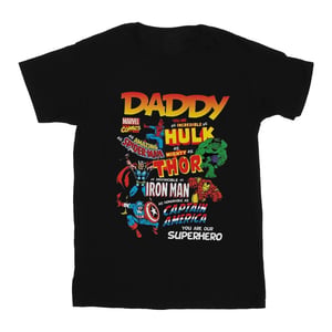 Marvel - "Our Dad Superhero" T-Shirt für Herren (Schwarz)