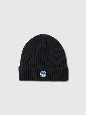 North Sails Beanie Gerippter Strick mit Fleecefutter
