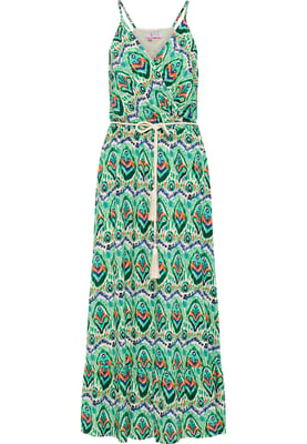 IZIA Maxikleid mit Allover-Print Damen Grün Mehrfarbig