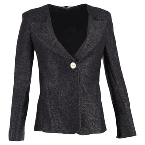 Giorgio Armani Ein-Knopf-Blazer aus schwarzem Polyamid