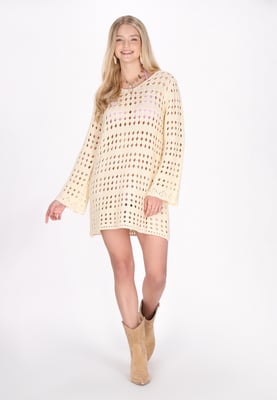 IZIA Kleid Frauen Creme