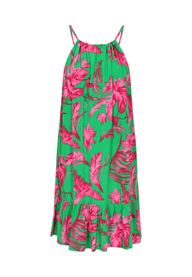 IZIA Kleid Frauen grün rosa