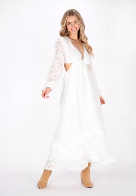 IZIA Kleid Frauen Weiß