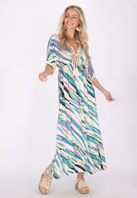 IZIA Kleid Damen Grün Mehrfarbig