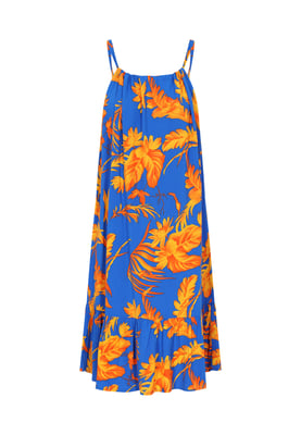 IZIA Kleid Frauen blau gelb