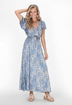 IZIA Kleid Frauen blau mehrfarbig