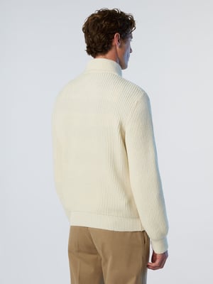 North Sails Pullover Fisherman's Rib mit halbem Reißverschluss