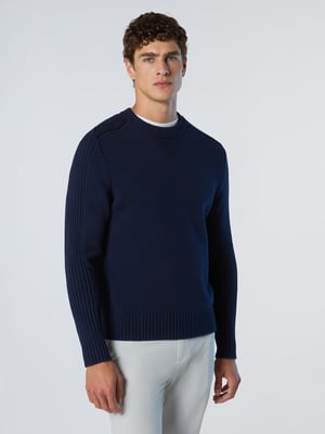 North Sails Pullover Rundhalsausschnitt mit Rippbündchen