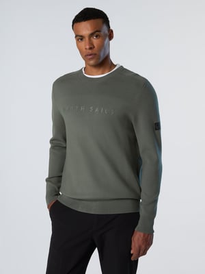 North Sails Pullover Viskosegewebe mit 3D-Schriftzug