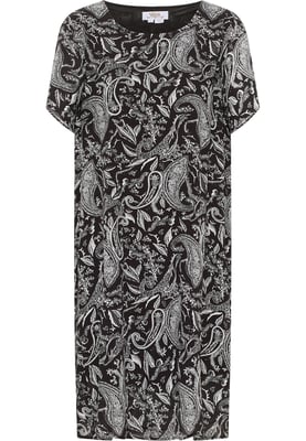 usha Kurzarmkleid Damen schwarz weiss