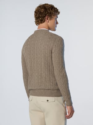 North Sails Pullover Rundhalsausschnitt mit Zopfmuster