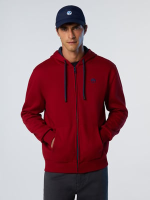 North Sails Kapuzenpullover Durchgehender Reißverschluss mit gesticktem Logo